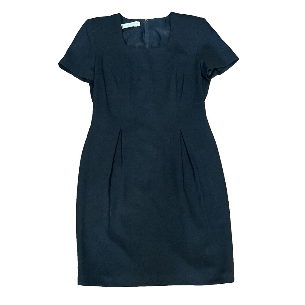 Vintage Maggy London Shoulder Pad Women's LBD Black Short Sleeve Dress10